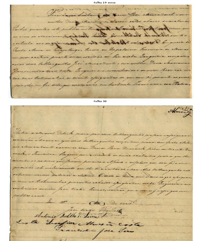 Procuração de um casal italiano em Pirapetinga