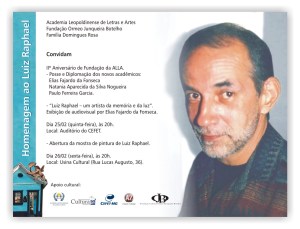 Convite para as comemorações do II aniversário de Fundação da ALLA