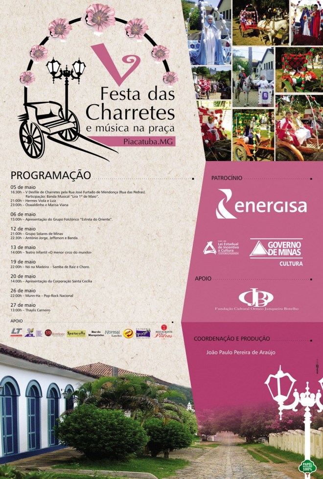 Programação de Piacatuba para o mês de Maio de 2012