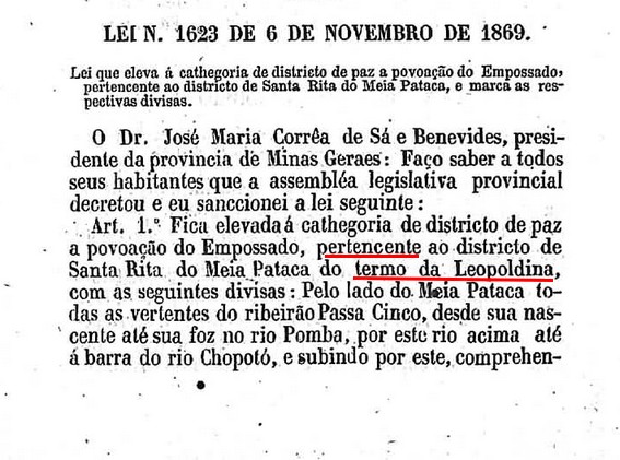 Lei Mineira 1623