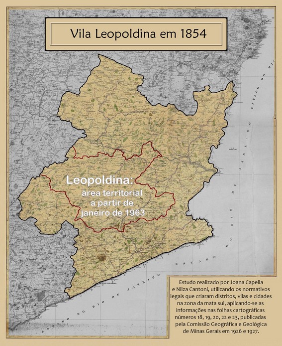 Área da Vila Leopoldina em 1854