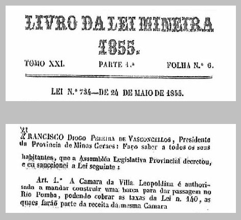 Barca para atravessar o Rio Pomba